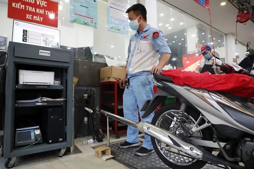 kiểm định kh&iacute; thải xe m&aacute;y