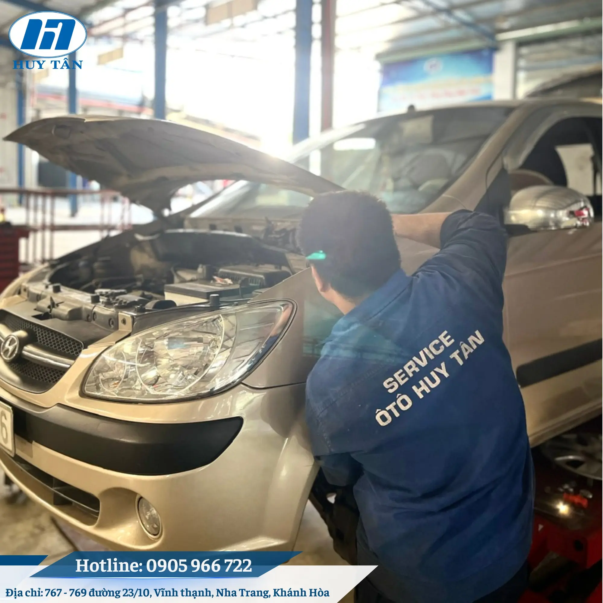 kiểm tra nước làm mát ô tô huy tân