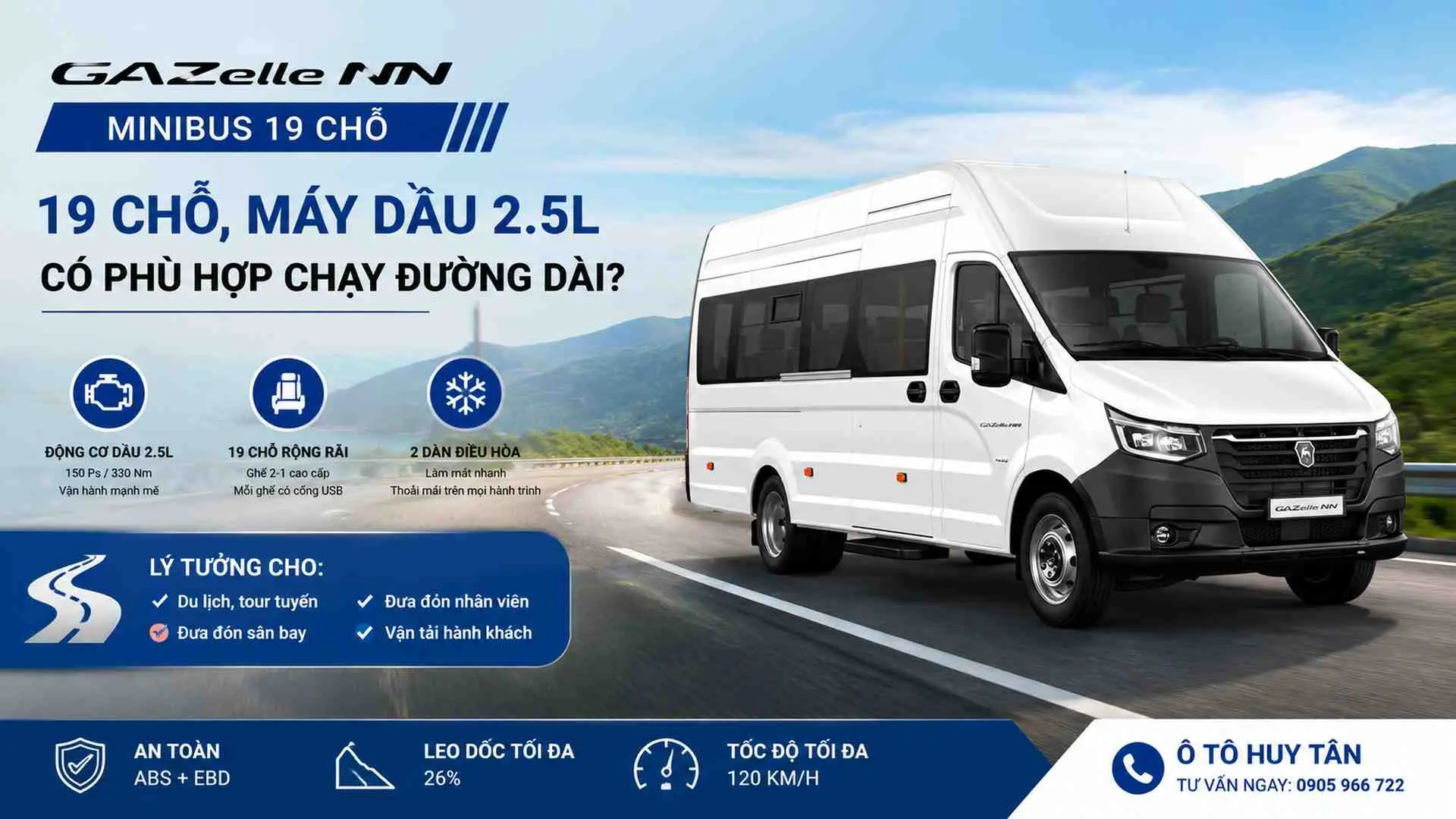 gazelle nn minibus 19 chỗ m&aacute;y dầu